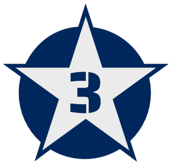 3 Star outline