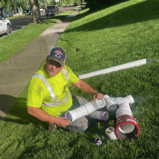 Trevor Friel Pipe Layer Certified Trevor Friel assembling replacement pipes